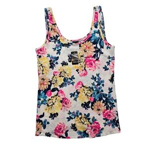 Torrid Floral Scoop Neck Tank Top Sleeveless White Women’s 1 (14–16)